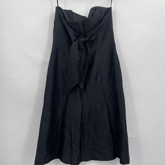 Vera Wang Maids Black Hutch Slim Spaghetti Strap Bow-Back Midi Dress Size 12 - Picture 7 of 10
